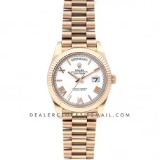 Day-Date 40 228235 White Dial in Everose Gold