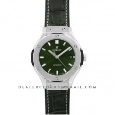 Classic Fusion Automatic 38mm Green Dial in Titanium
