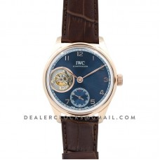 Portuguese Tourbillon Hand Wound IW5463 Blue Dial in Rose Gold
