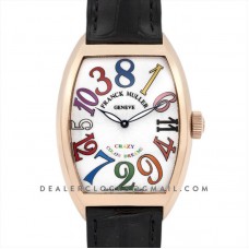 Crazy Hours White Dial with Colourful Markers in Rose Gold